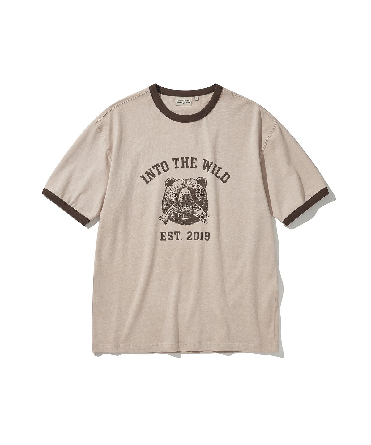힐리먼트(HELEMENT) 와일드 베어 링거 반팔티 (BEIGE)