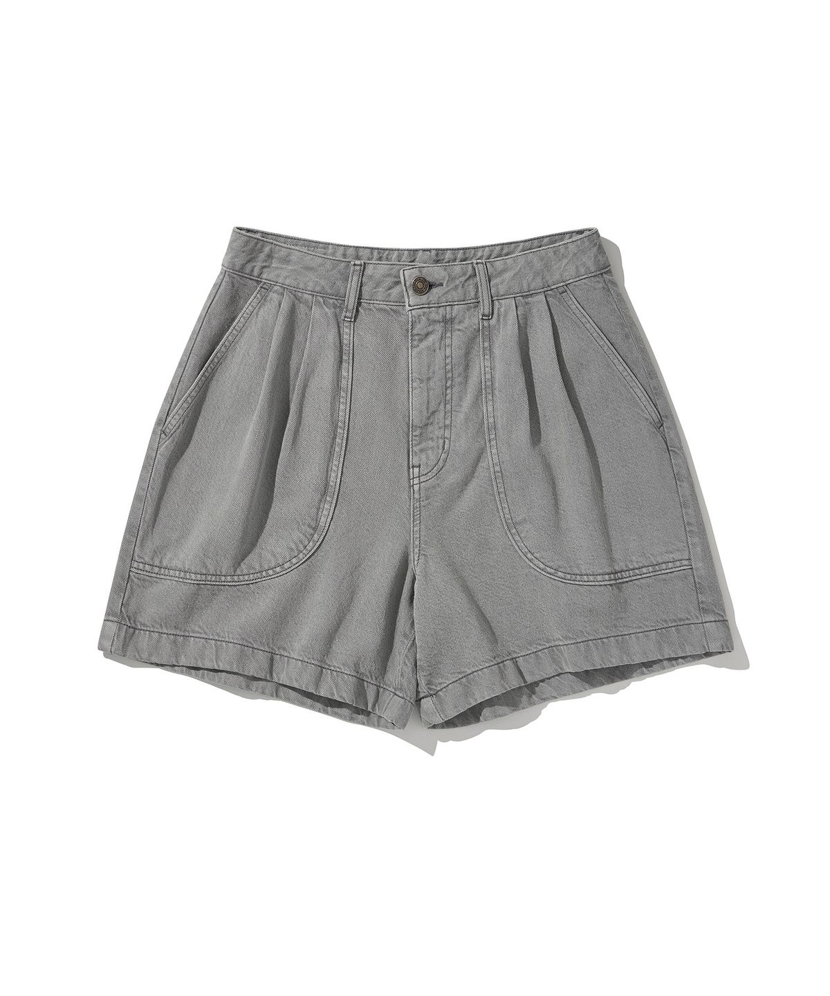 힐리먼트(HELEMENT) 여성 피그먼트 데님 숏팬츠 (GREY)