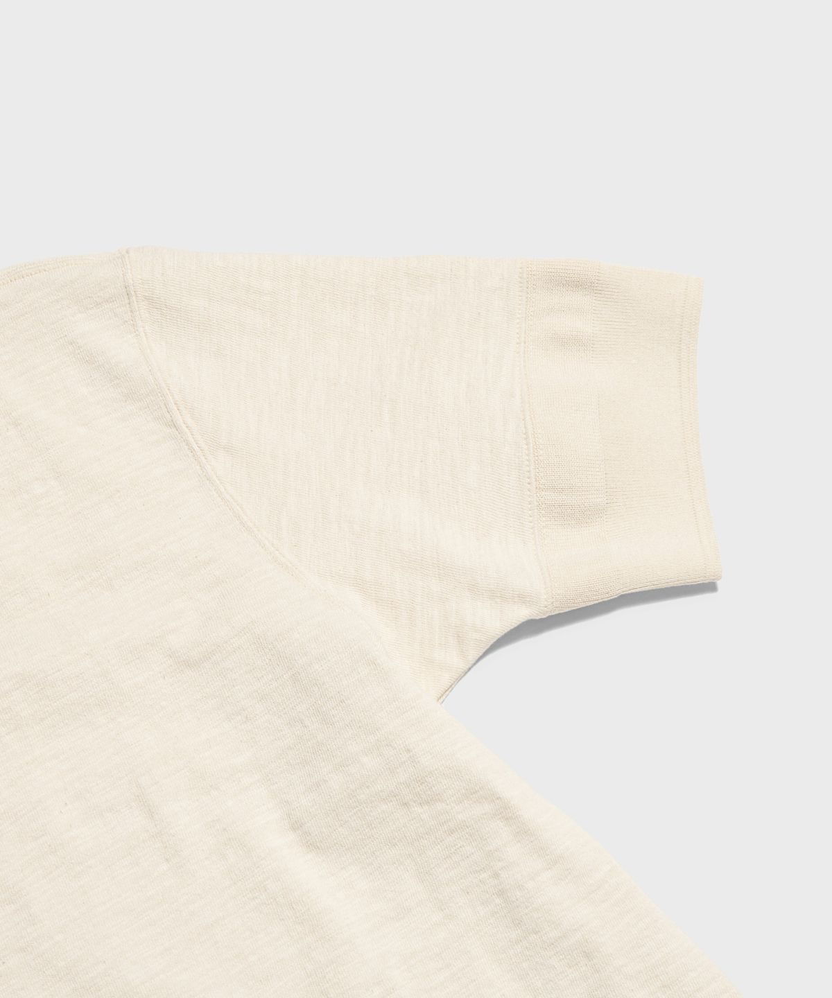 브론슨(BRONSON) Tompkins Loopwheeled Tubular Henley Tee Apricot