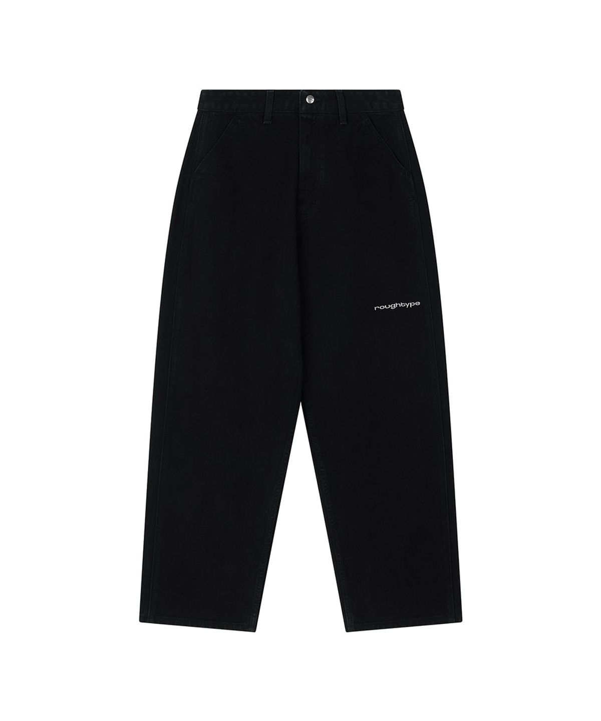 로타입(ROUGHTYPE) Washed Patch Denim - Black
