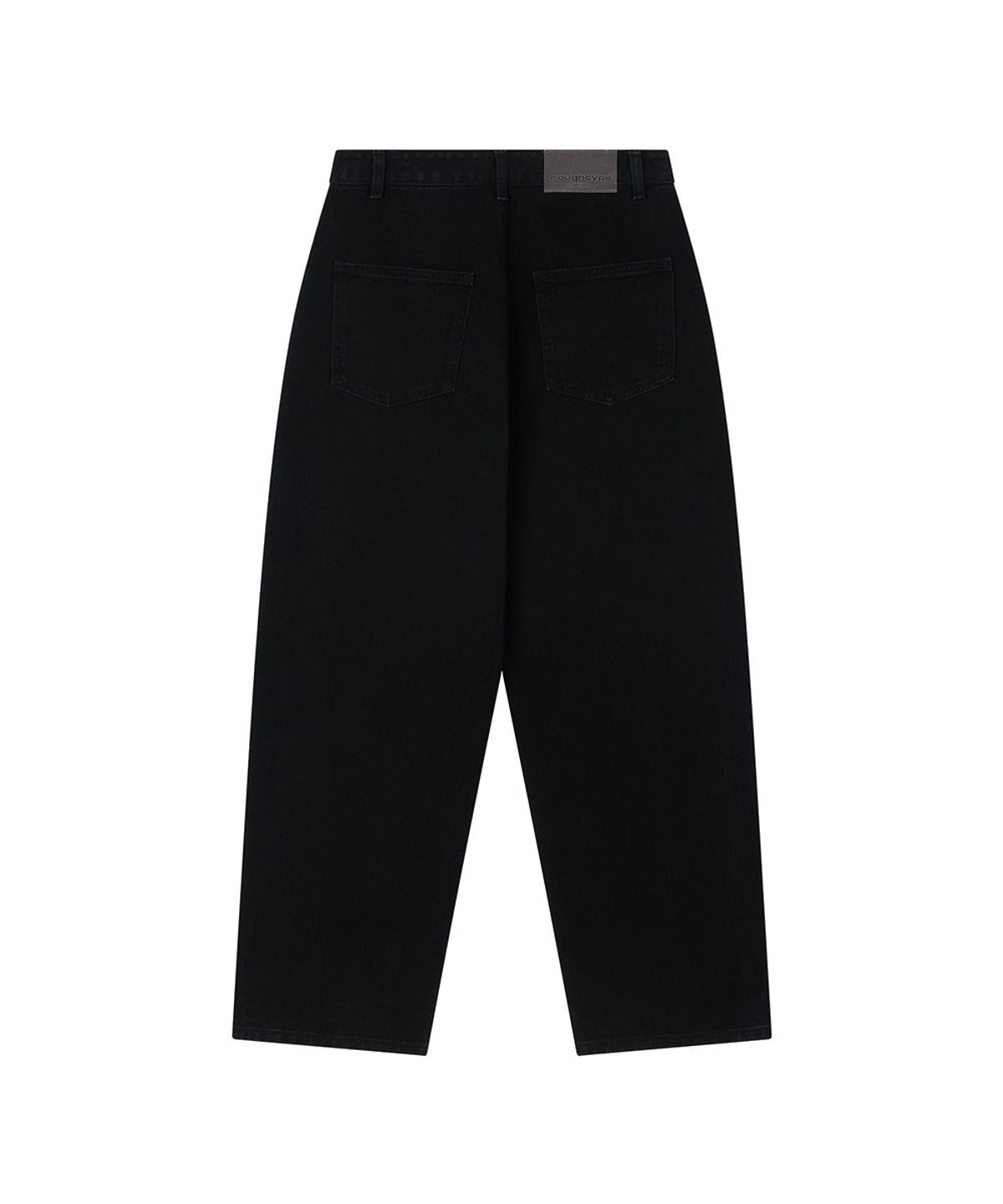 로타입(ROUGHTYPE) Washed Patch Denim - Black