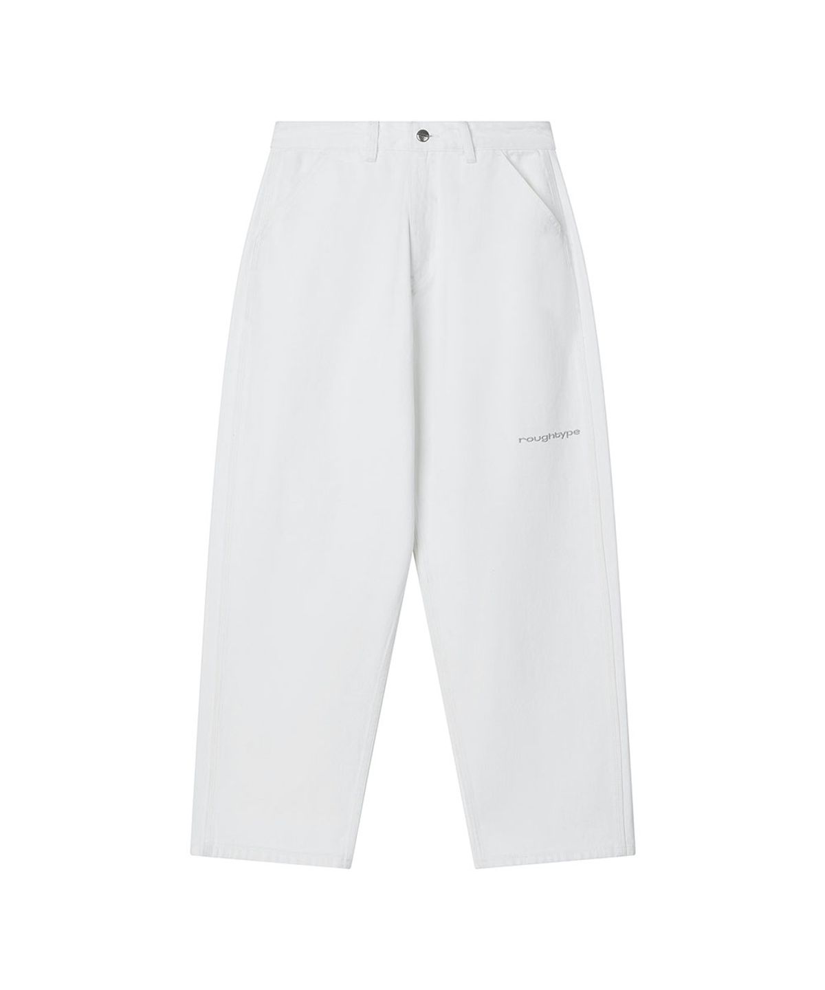 로타입(ROUGHTYPE) Washed Patch Denim - White