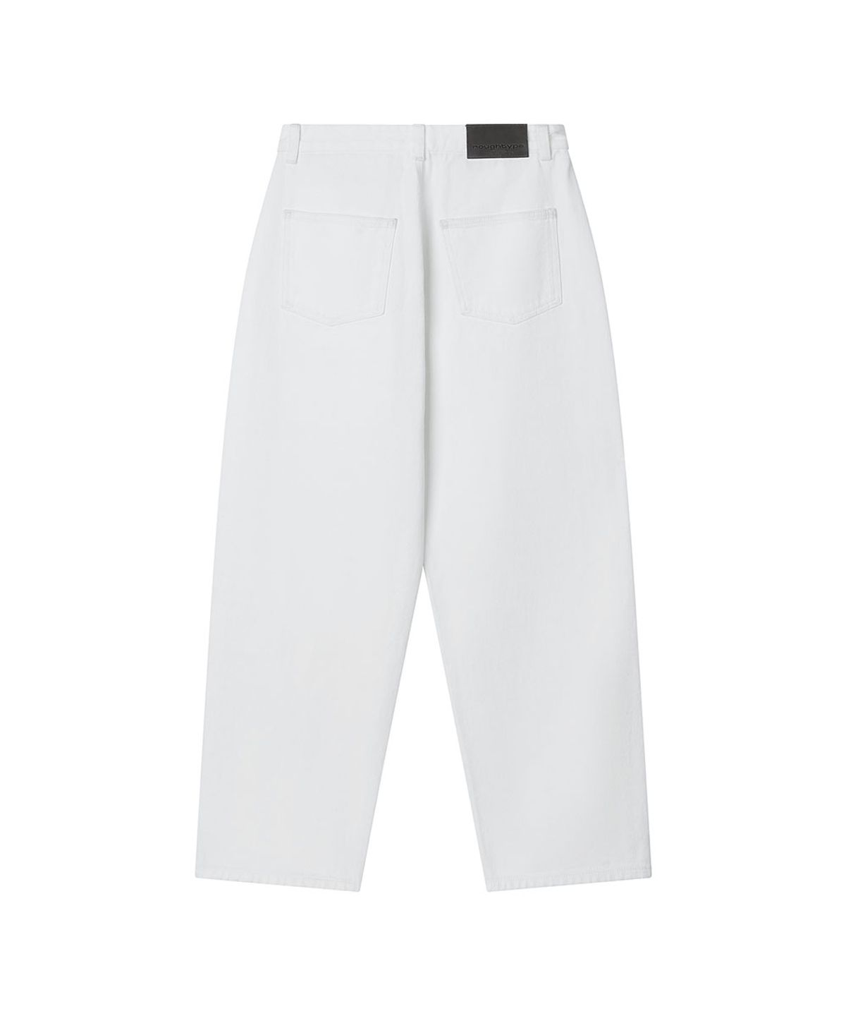 로타입(ROUGHTYPE) Washed Patch Denim - White