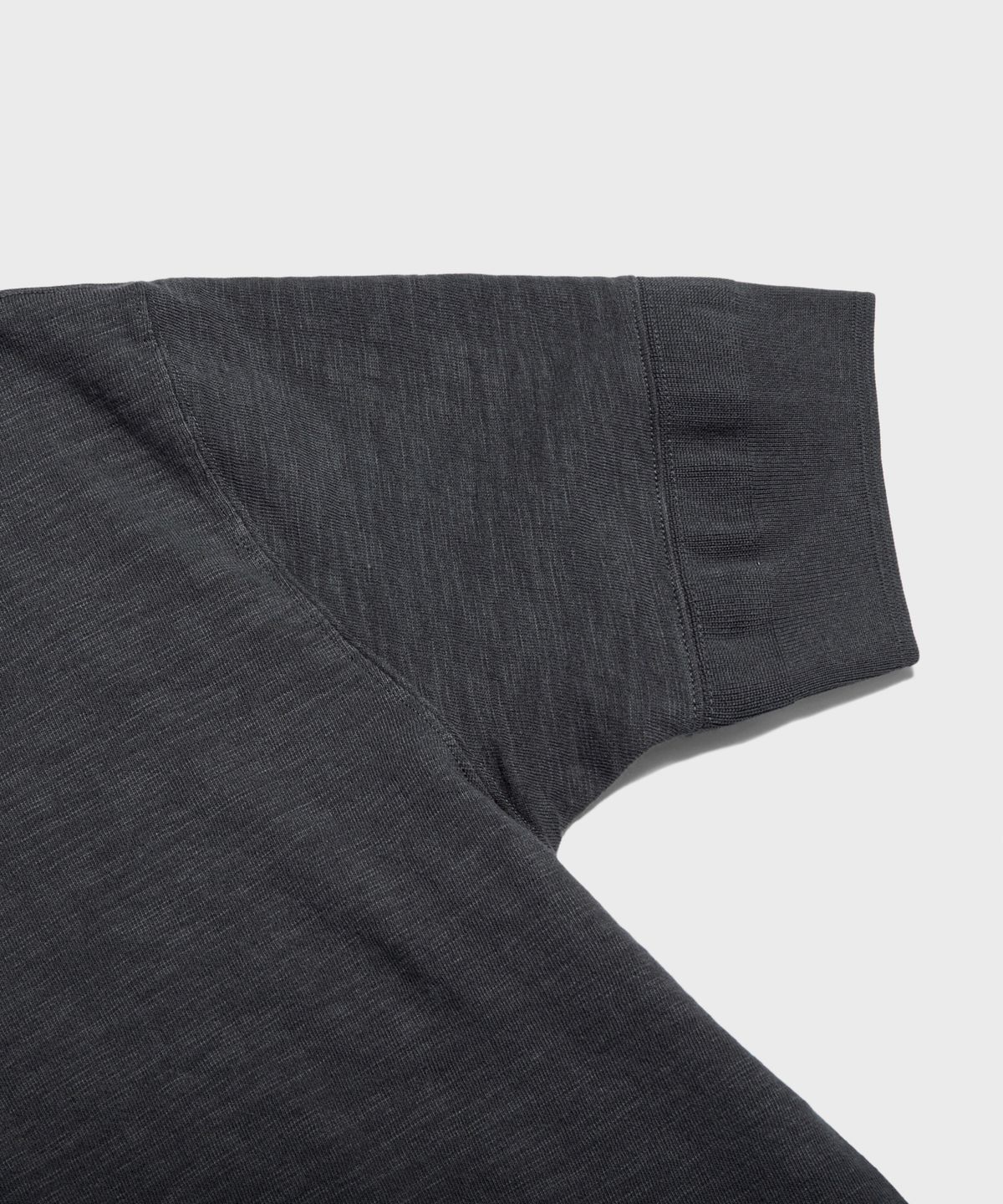 브론슨(BRONSON) Tompkins Loopwheeled Tubular Henley Tee Black