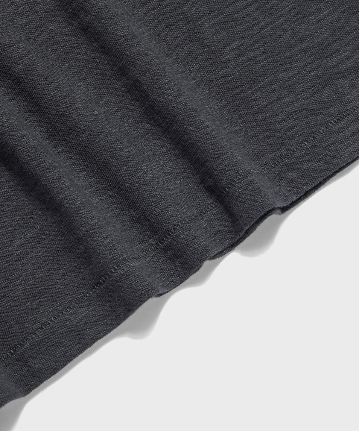 브론슨(BRONSON) Tompkins Loopwheeled Tubular Henley Tee Black