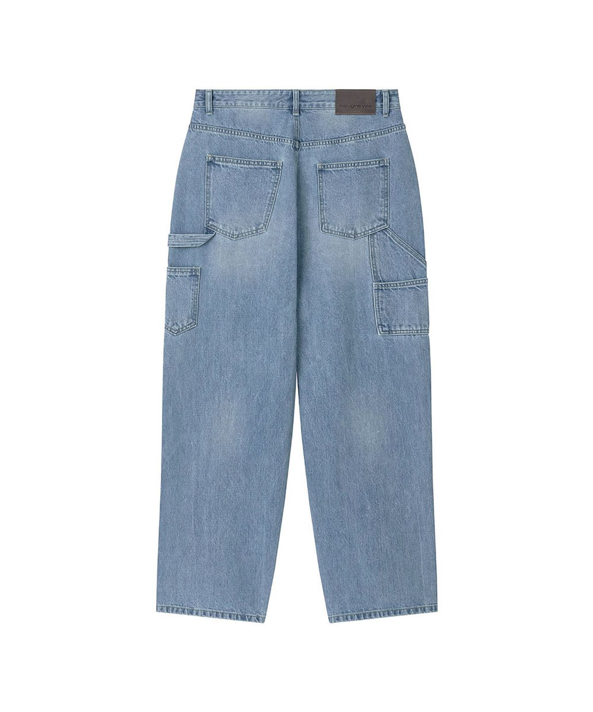 로타입(ROUGHTYPE) Work Drop-line Denim Pants - Light blue