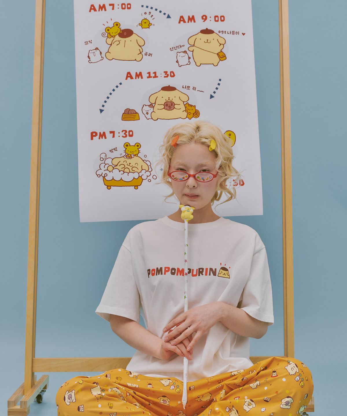 오끼뜨(OGGITT) (uni)폼폼푸린 도미토리 팬츠 푸딩오렌지