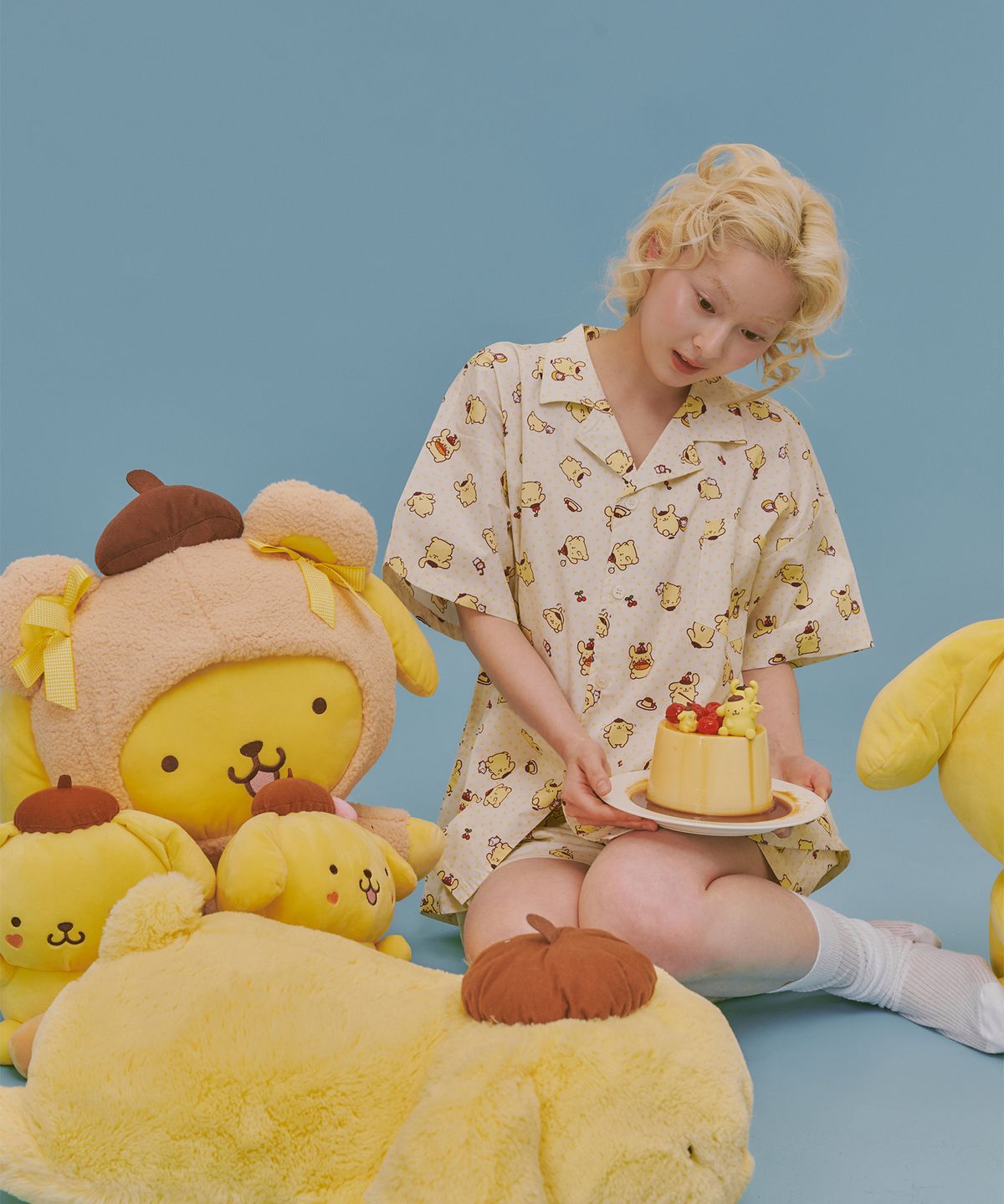 오끼뜨(OGGITT) (uni)폼폼푸린 레지던스 파자마 크림옐로우
