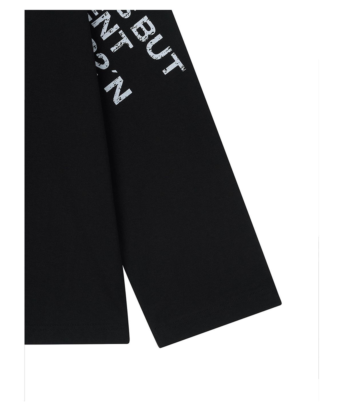 로타입(ROUGHTYPE) Off-Shoulder Crack Logo Long-sleeve - Black