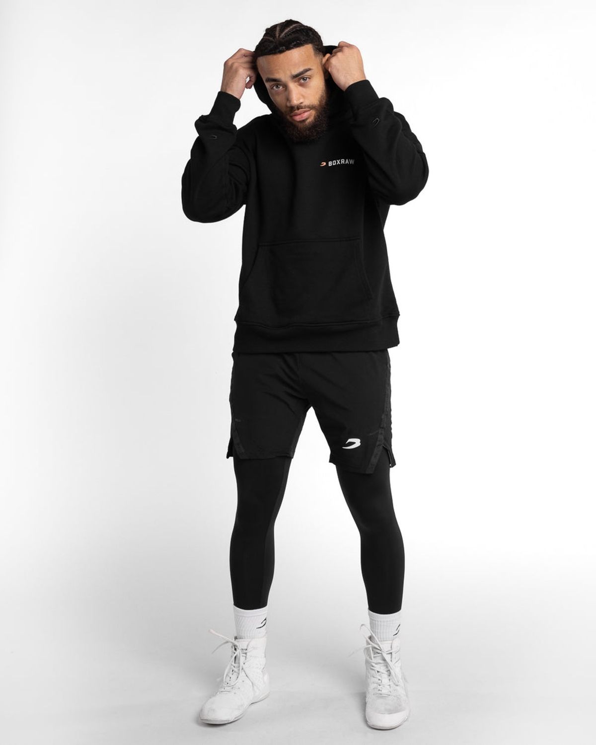 복스로(BOXRAW) We Dont Play Boxing 후디 - 남성 M BXRW-U-WDPBH [블랙]