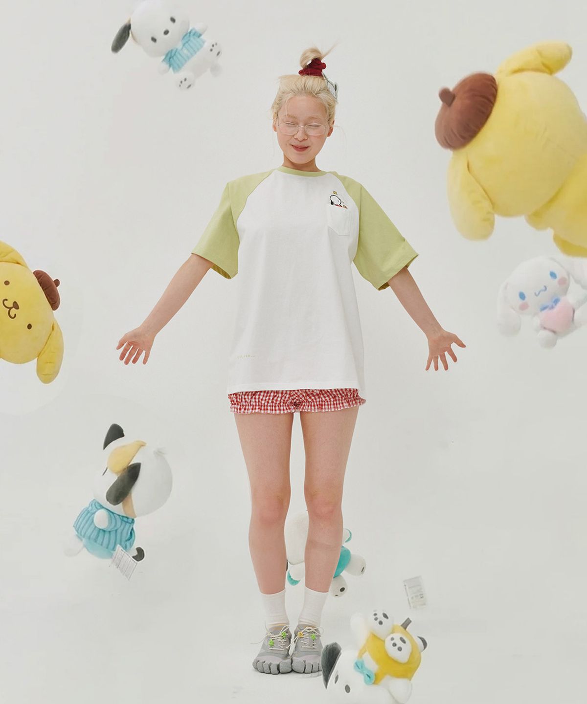 오끼뜨(OGGITT) (uni)포차코 포켓 나그랑 티셔츠 애플그린