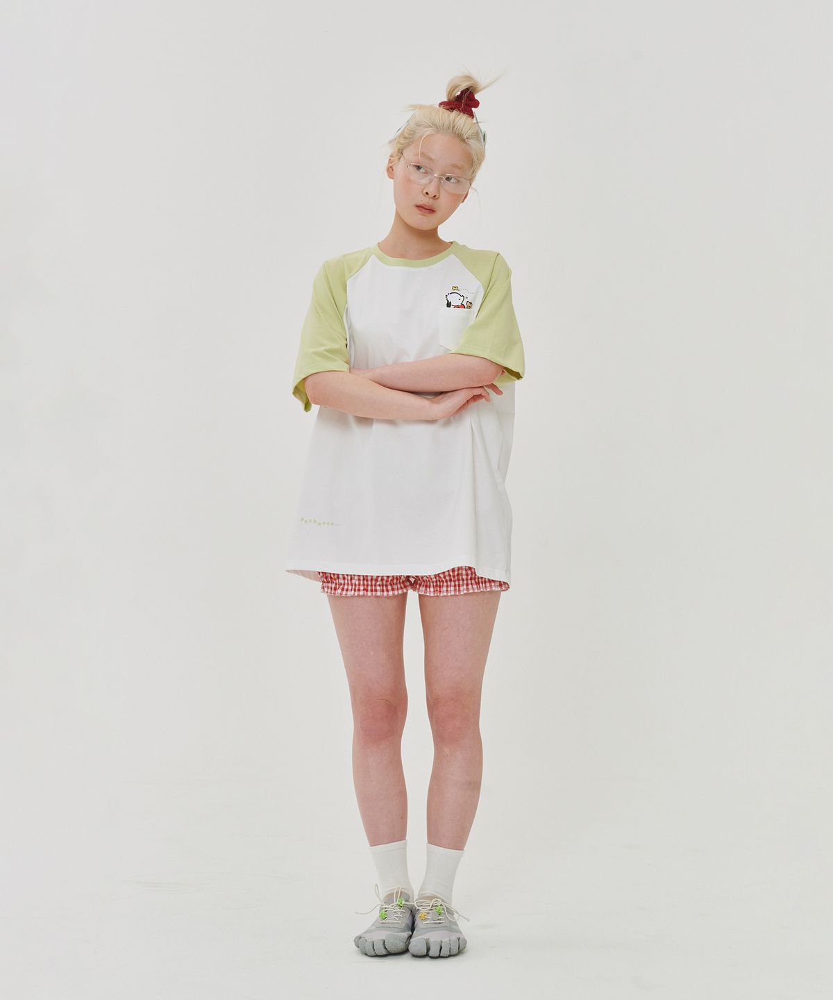 오끼뜨(OGGITT) (uni)포차코 포켓 나그랑 티셔츠 애플그린