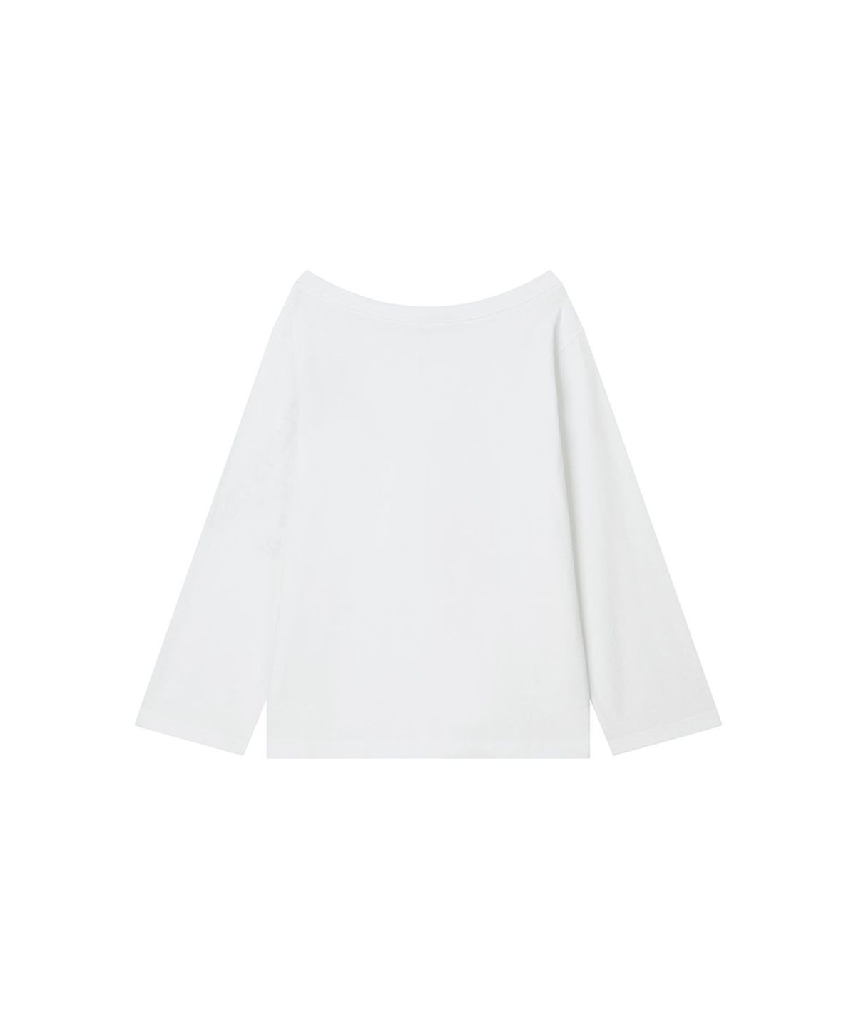 로타입(ROUGHTYPE) Off-Shoulder Crack Logo Long-sleeve - White