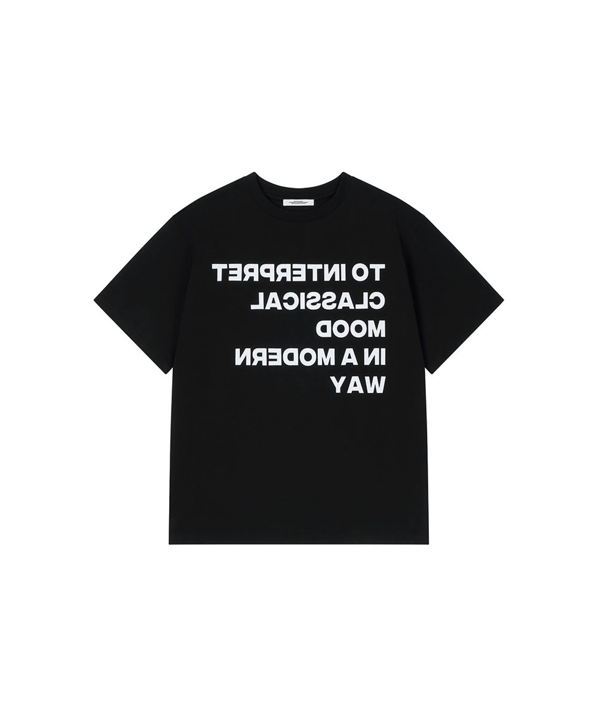 로타입(ROUGHTYPE) Reverse Lettering Oversized Short-sleeved - Black