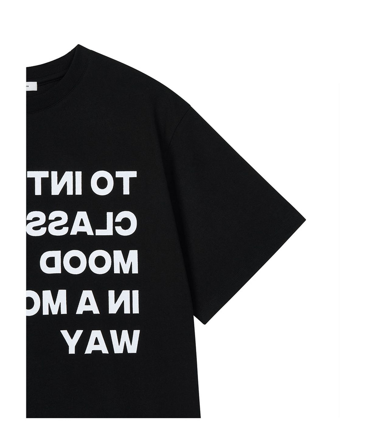 로타입(ROUGHTYPE) Reverse Lettering Oversized Short-sleeved - Black