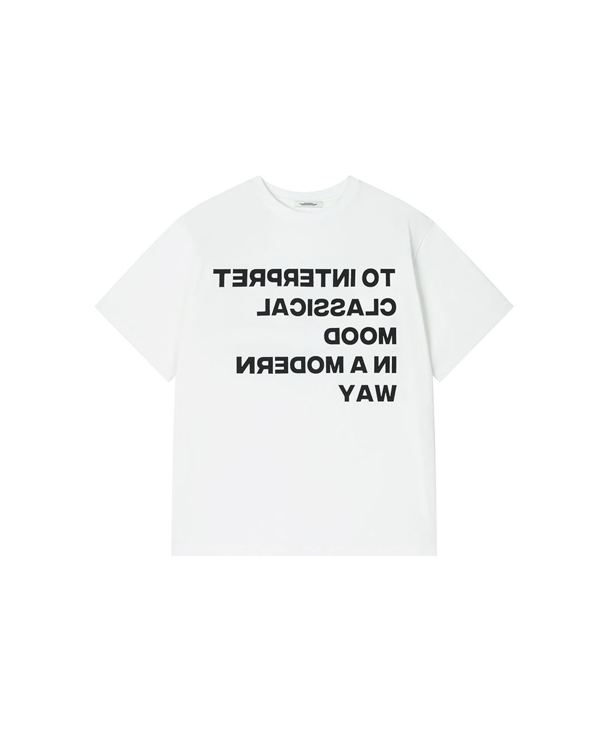 로타입(ROUGHTYPE) Reverse Lettering Oversized Short-sleeved - White