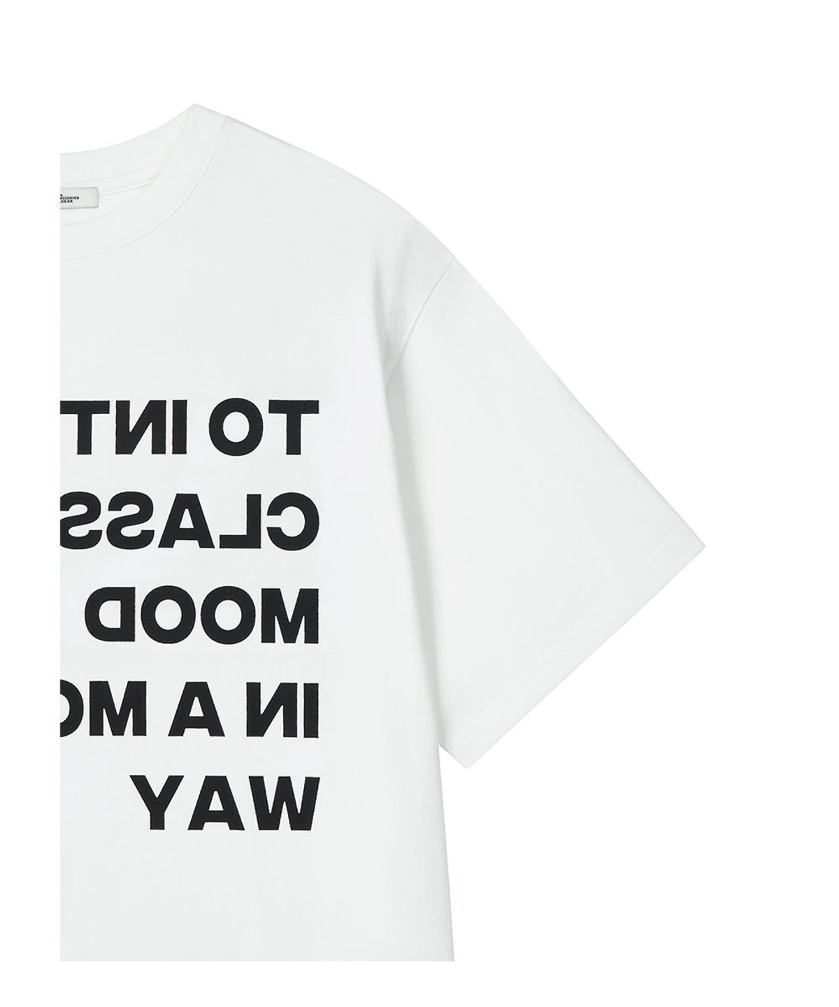 로타입(ROUGHTYPE) Reverse Lettering Oversized Short-sleeved - White