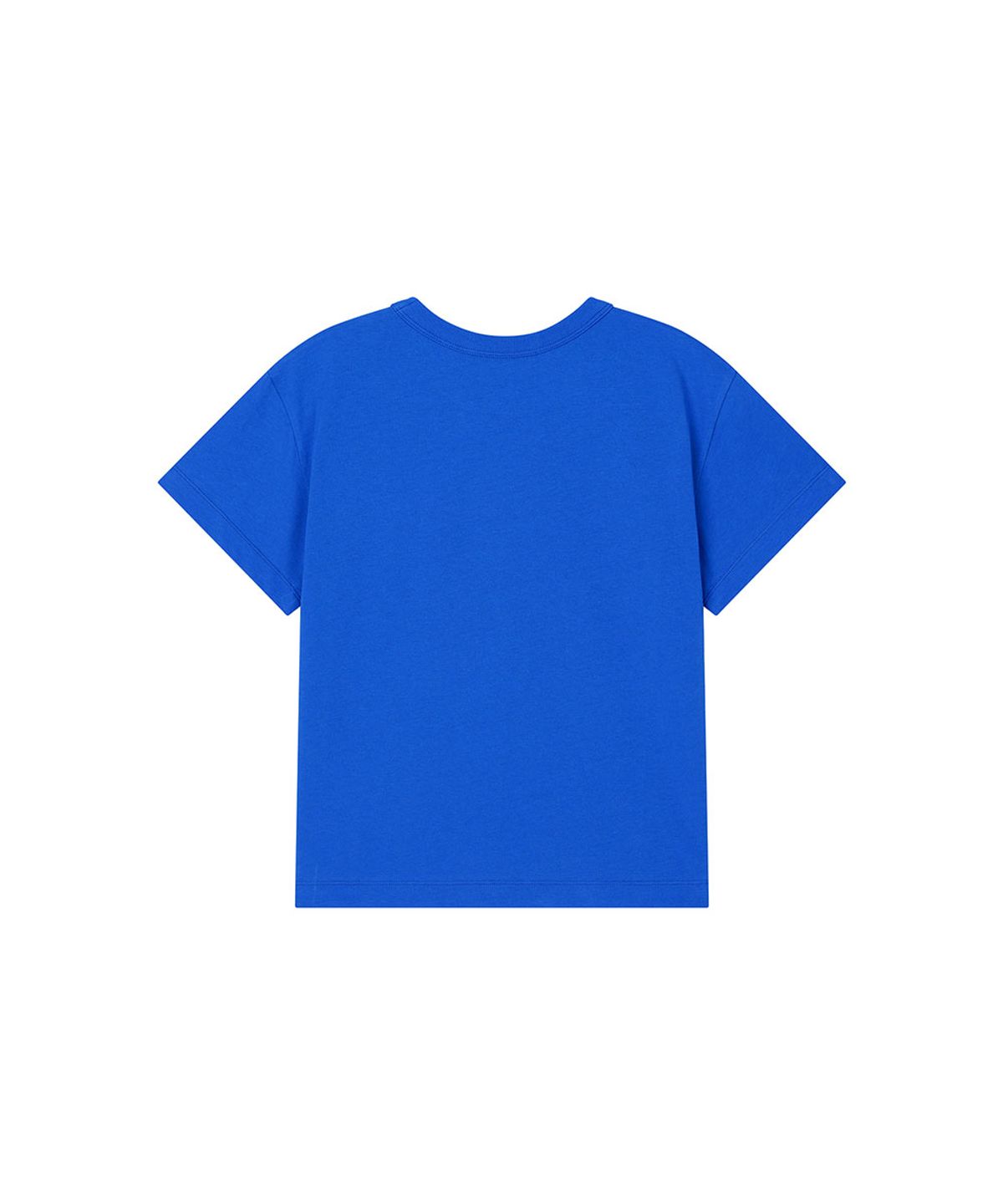 로타입(ROUGHTYPE) Signature Crop Short-sleeved T-shirt - Blue