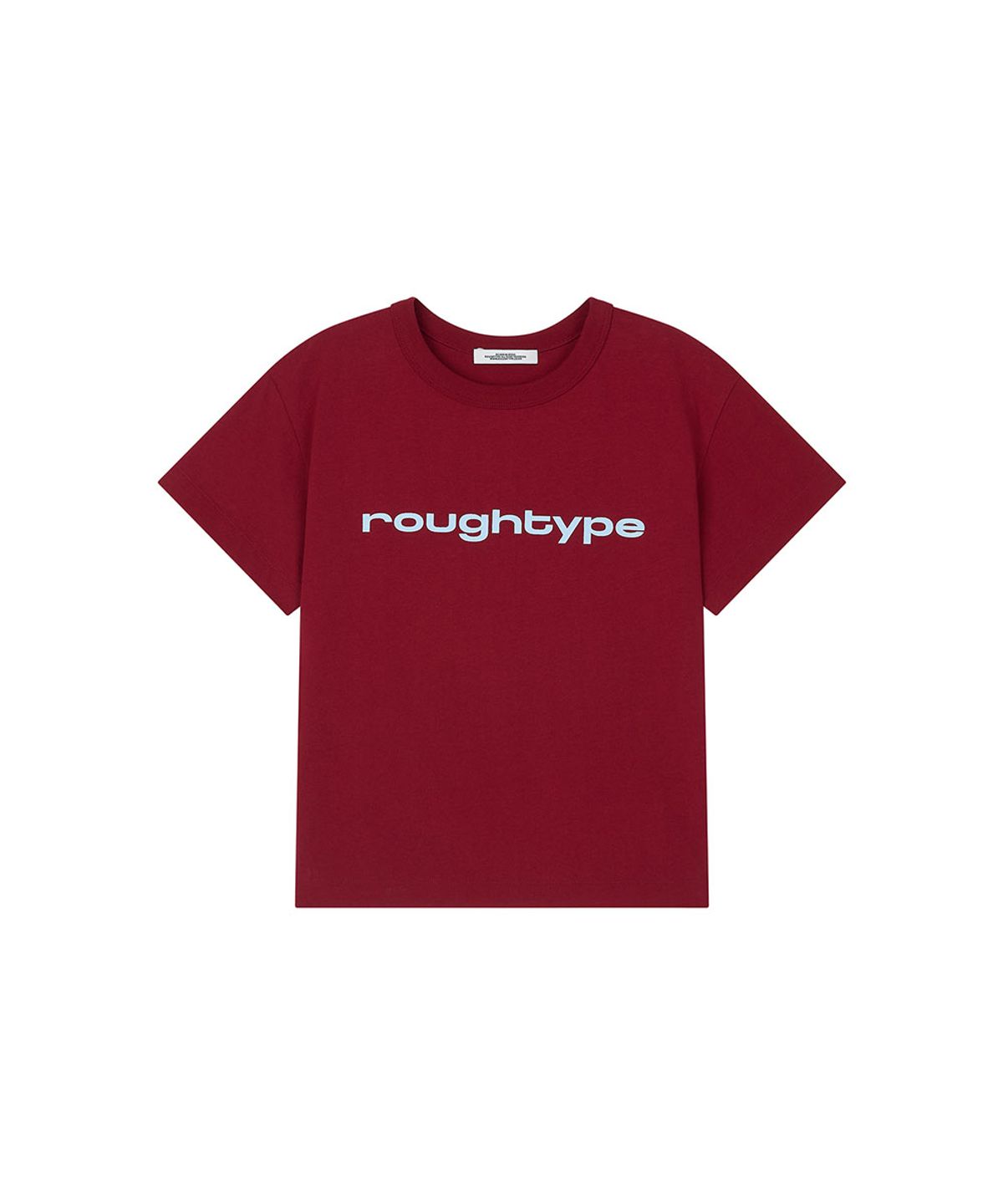 로타입(ROUGHTYPE) Signature Crop Short-sleeved T-shirt - Red