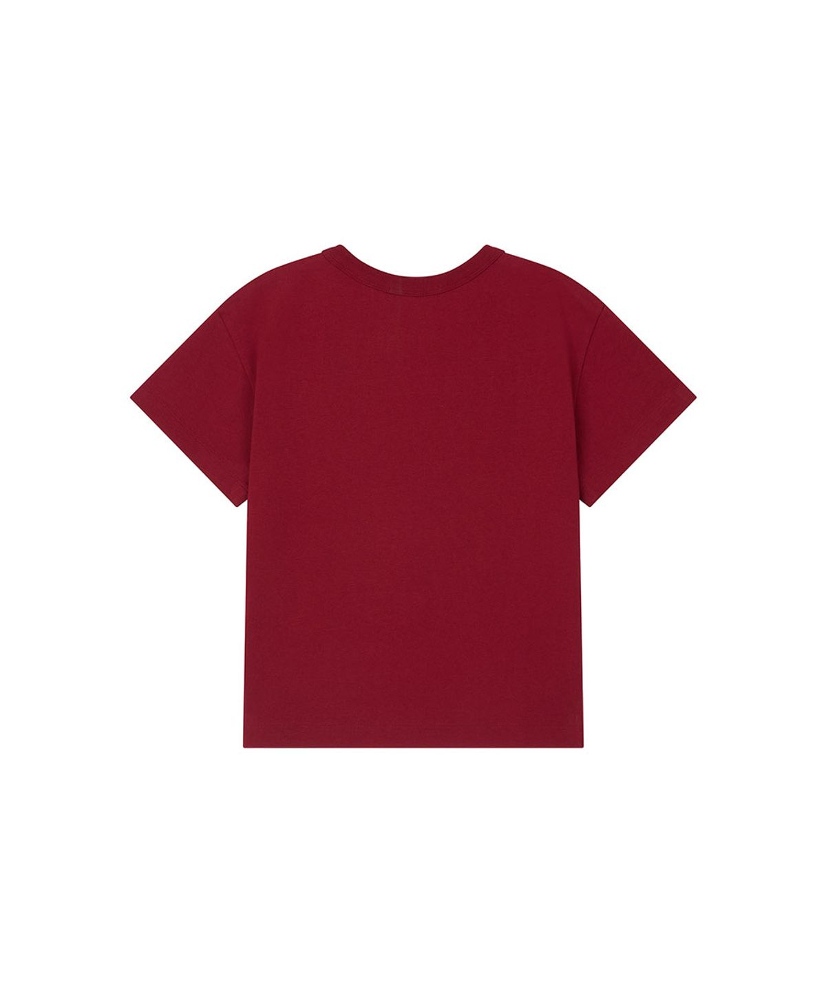 로타입(ROUGHTYPE) Signature Crop Short-sleeved T-shirt - Red
