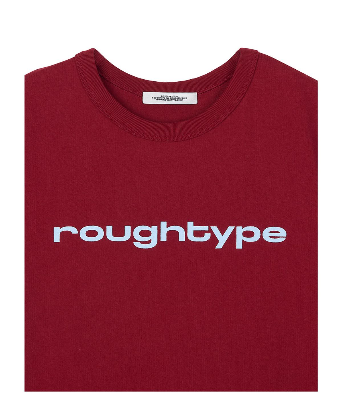 로타입(ROUGHTYPE) Signature Crop Short-sleeved T-shirt - Red