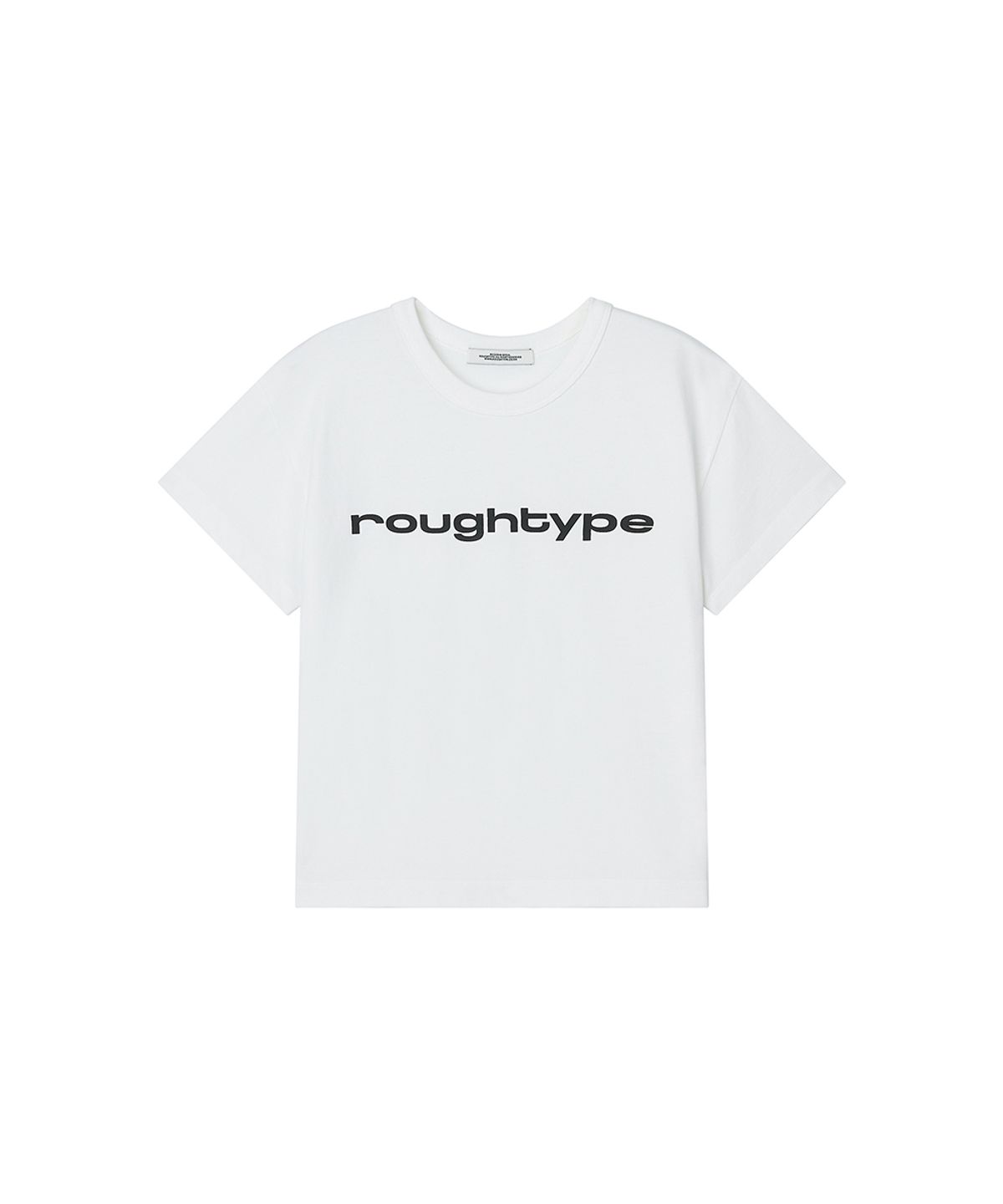 로타입(ROUGHTYPE) Signature Crop Short-sleeved T-shirt - White
