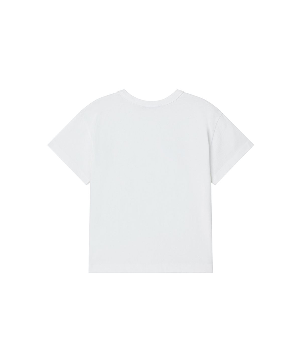 로타입(ROUGHTYPE) Signature Crop Short-sleeved T-shirt - White