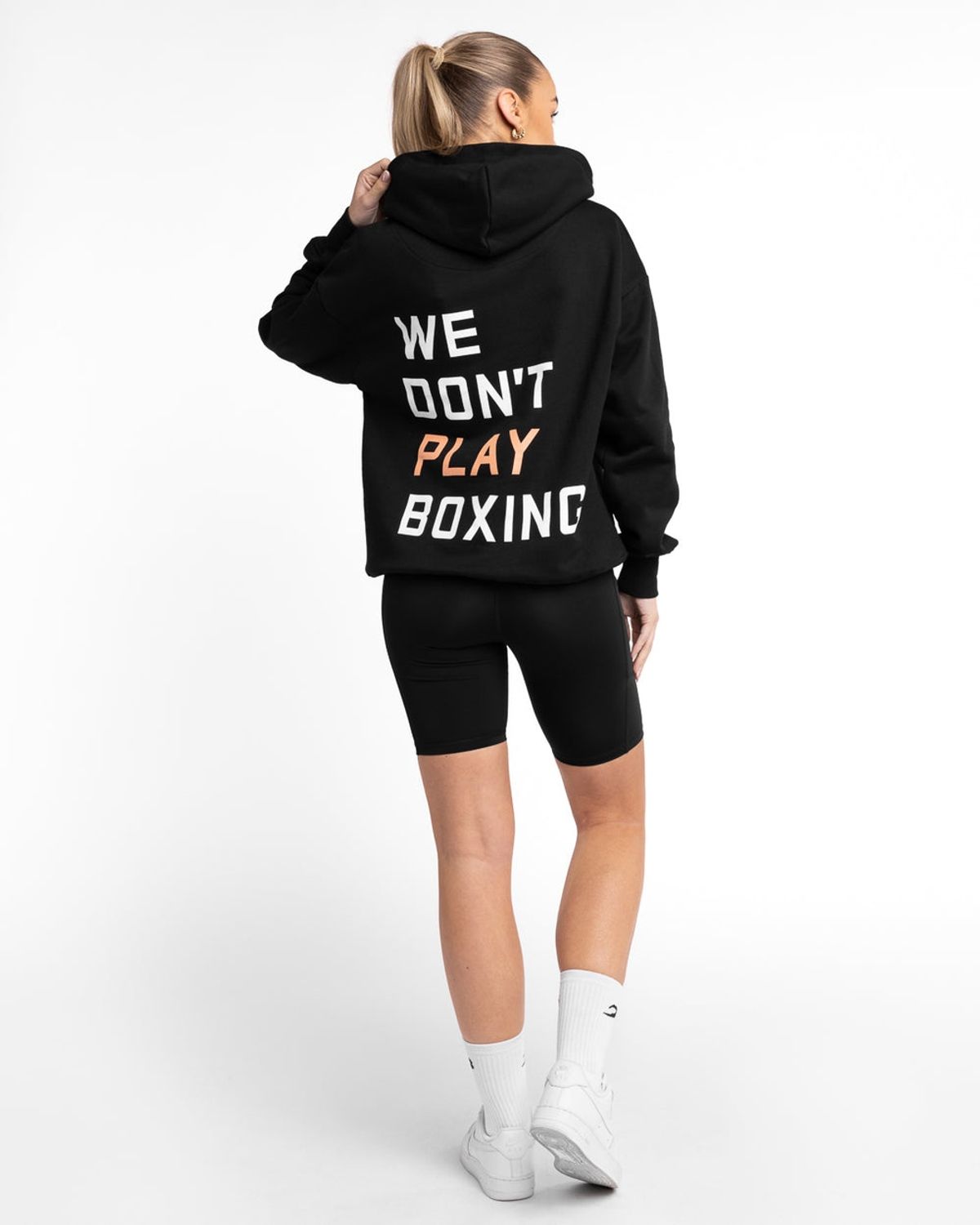 복스로(BOXRAW) We Dont Play Boxing 후디 - 여성 W BXRW-U-WDPBH-W [블랙]