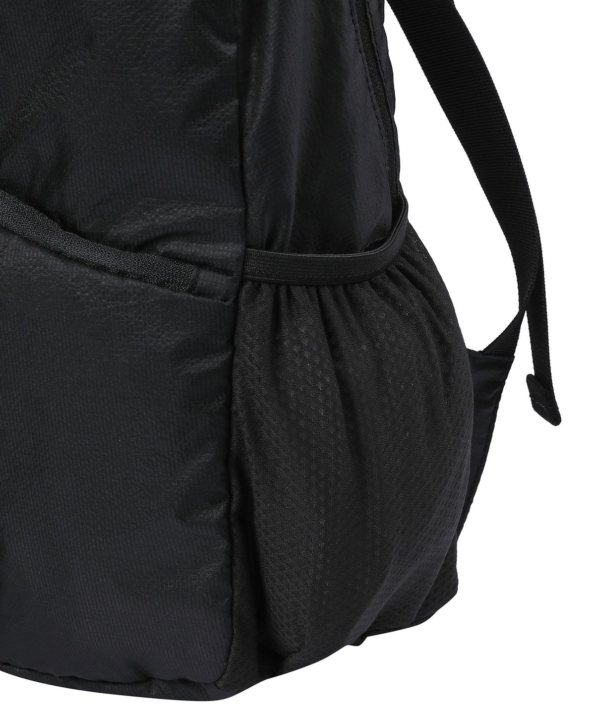 하나히(HANAHI) Double diagonal zipper backpack BLACK