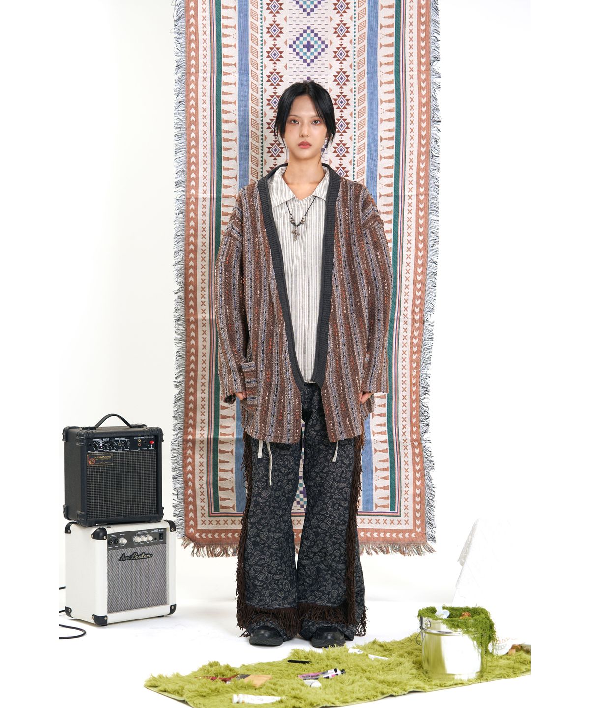 히피하우스(HIPPIE HAUS) Brown Haze Robe