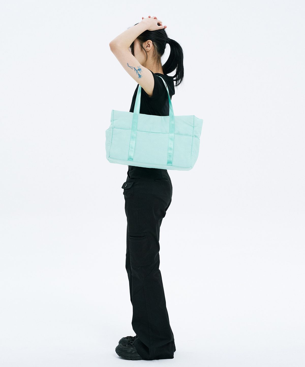 하나히(HANAHI) Puffy tote bag MINT