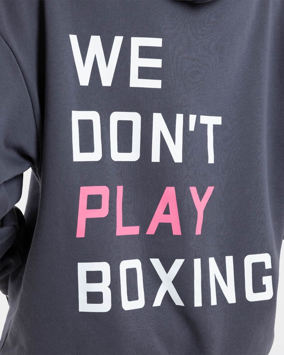 복스로(BOXRAW) We Dont Play Boxing 후디 - 여성 W BXRW-U-WDPBH-W [그레이/핑크]