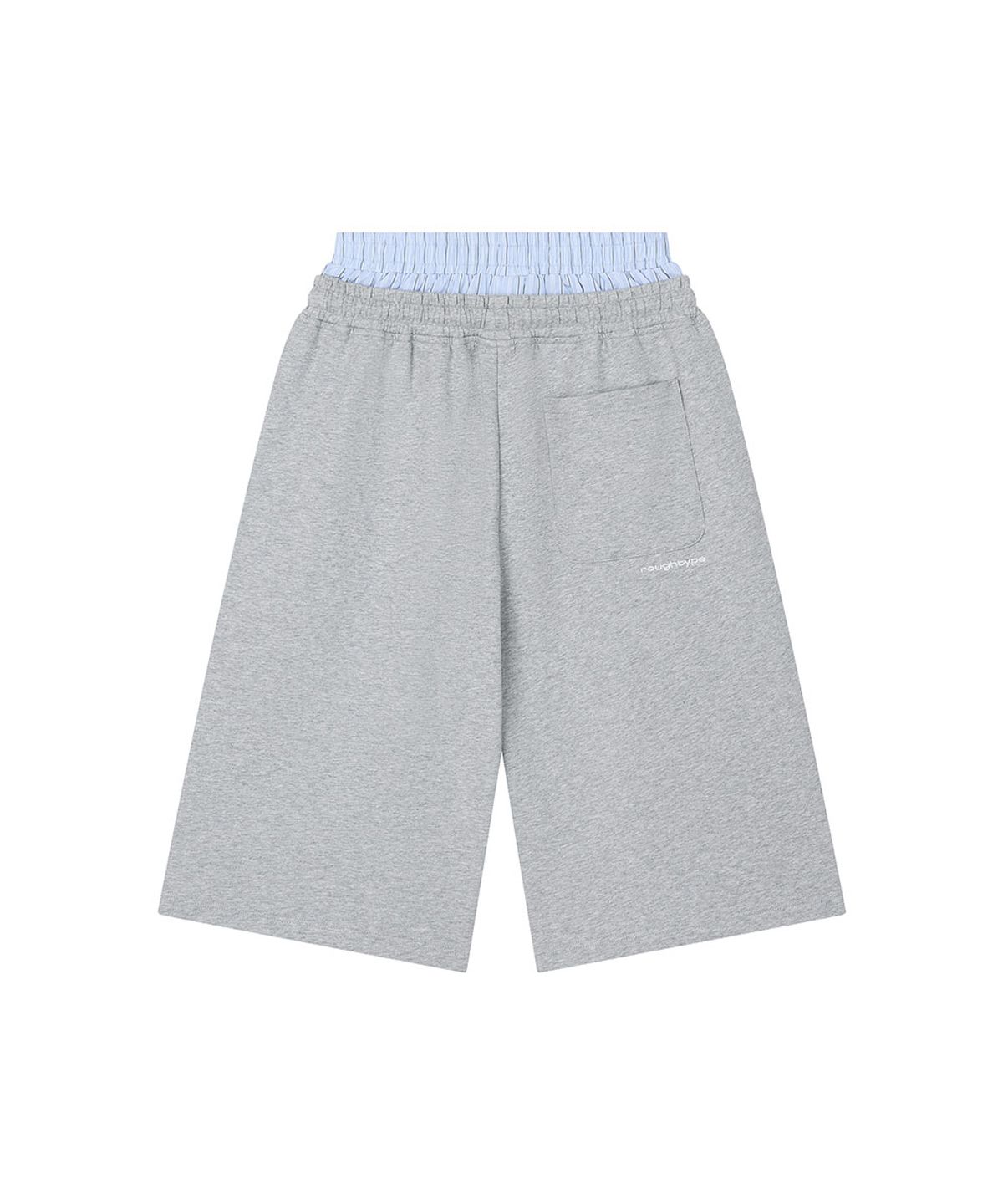로타입(ROUGHTYPE) Stripe Double Layered Bermuda Sweatpants - Gray