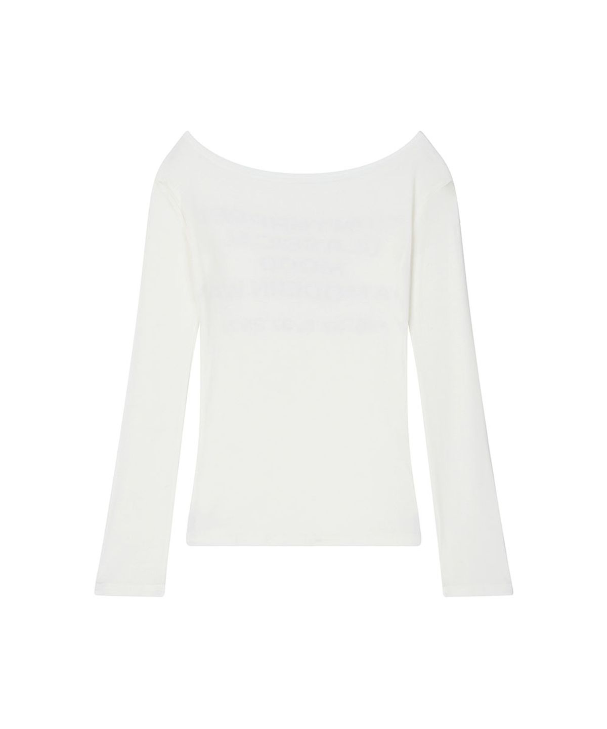 로타입(ROUGHTYPE) See-through Off-shoulder Long Sleeve - White
