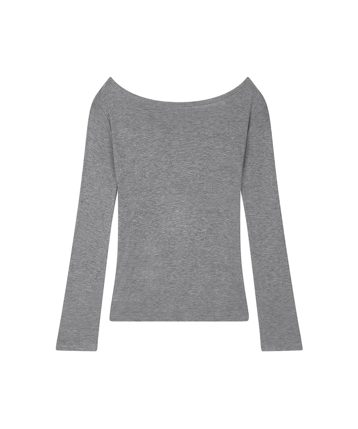 로타입(ROUGHTYPE) See-through Off-shoulder Long Sleeve - Gray