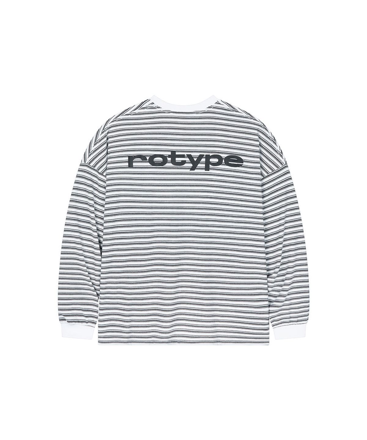 로타입(ROUGHTYPE) 89 Logo Stripe Long Sleeve - White