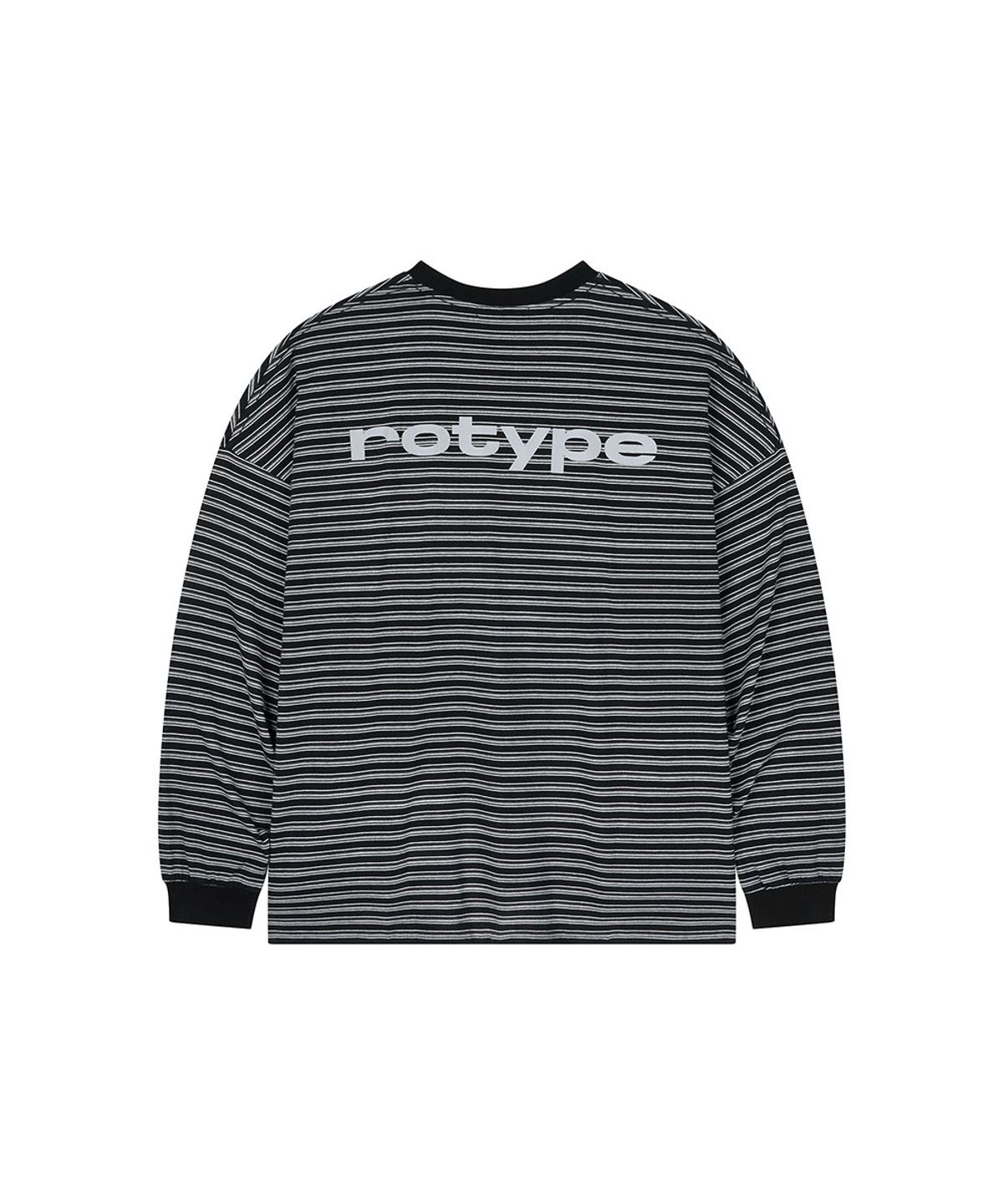 로타입(ROUGHTYPE) 89 Logo Stripe Long Sleeve - Black