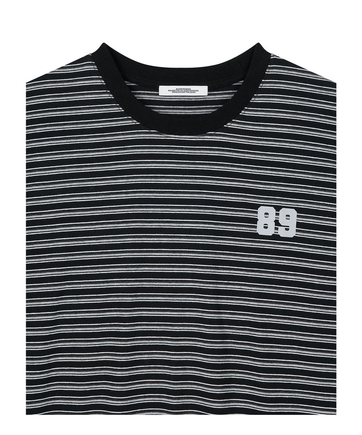 로타입(ROUGHTYPE) 89 Logo Stripe Long Sleeve - Black