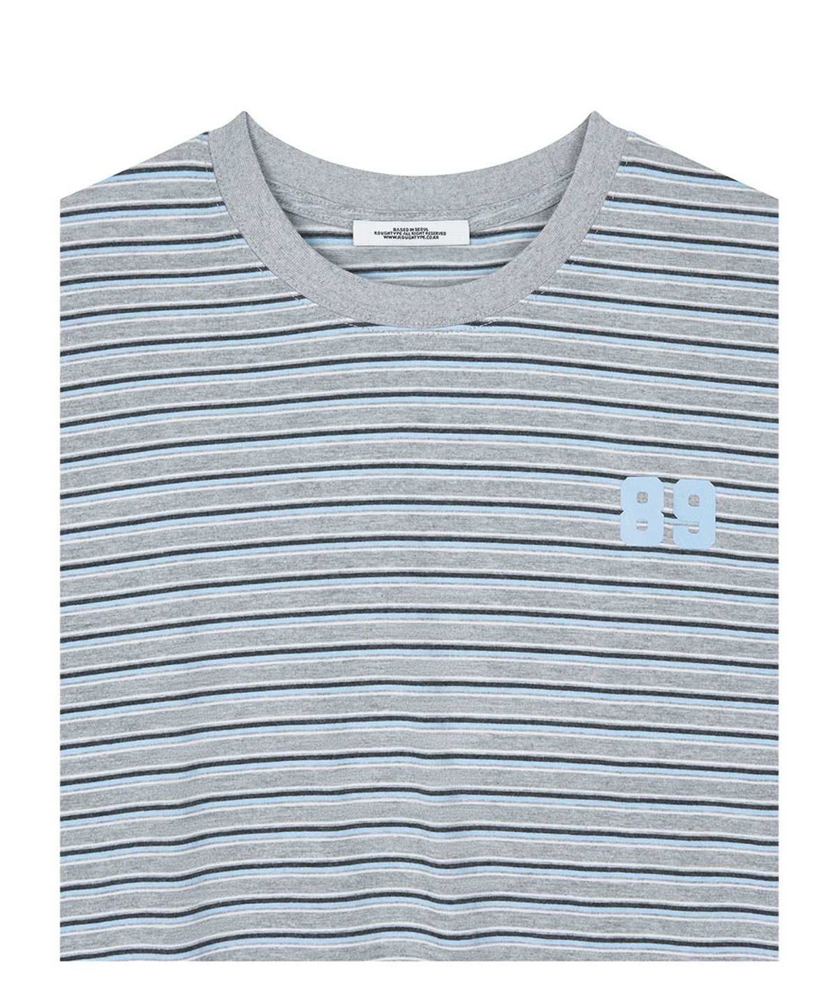 로타입(ROUGHTYPE) 89 Logo Stripe Long Sleeve - Gray
