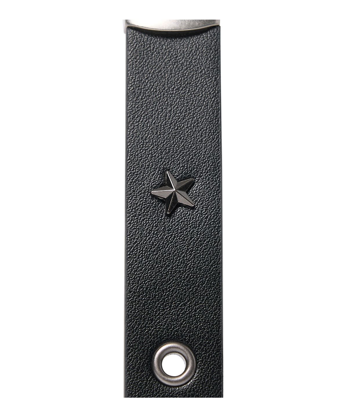 로타입(ROUGHTYPE) Star Point Leather Belt - Black