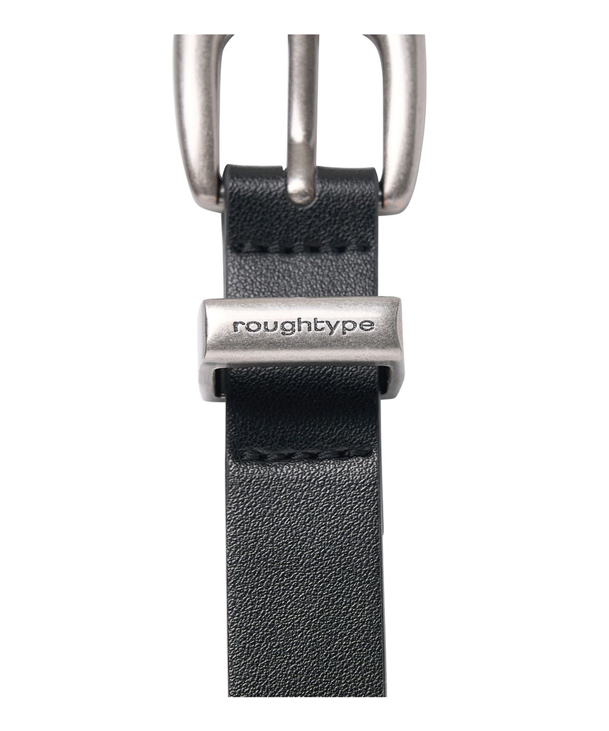 로타입(ROUGHTYPE) Star Point Leather Belt - Black