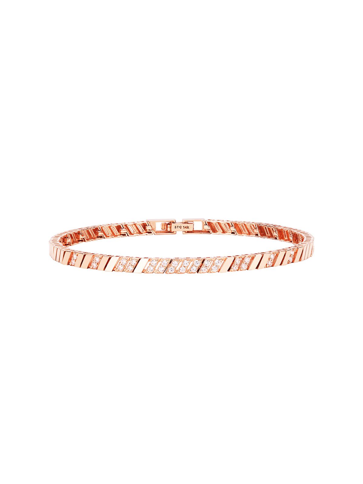 스톤헨지(STONEHENGE) 엘리먼츠 14K 로즈골드 랩다이아팔찌 SA26B07F