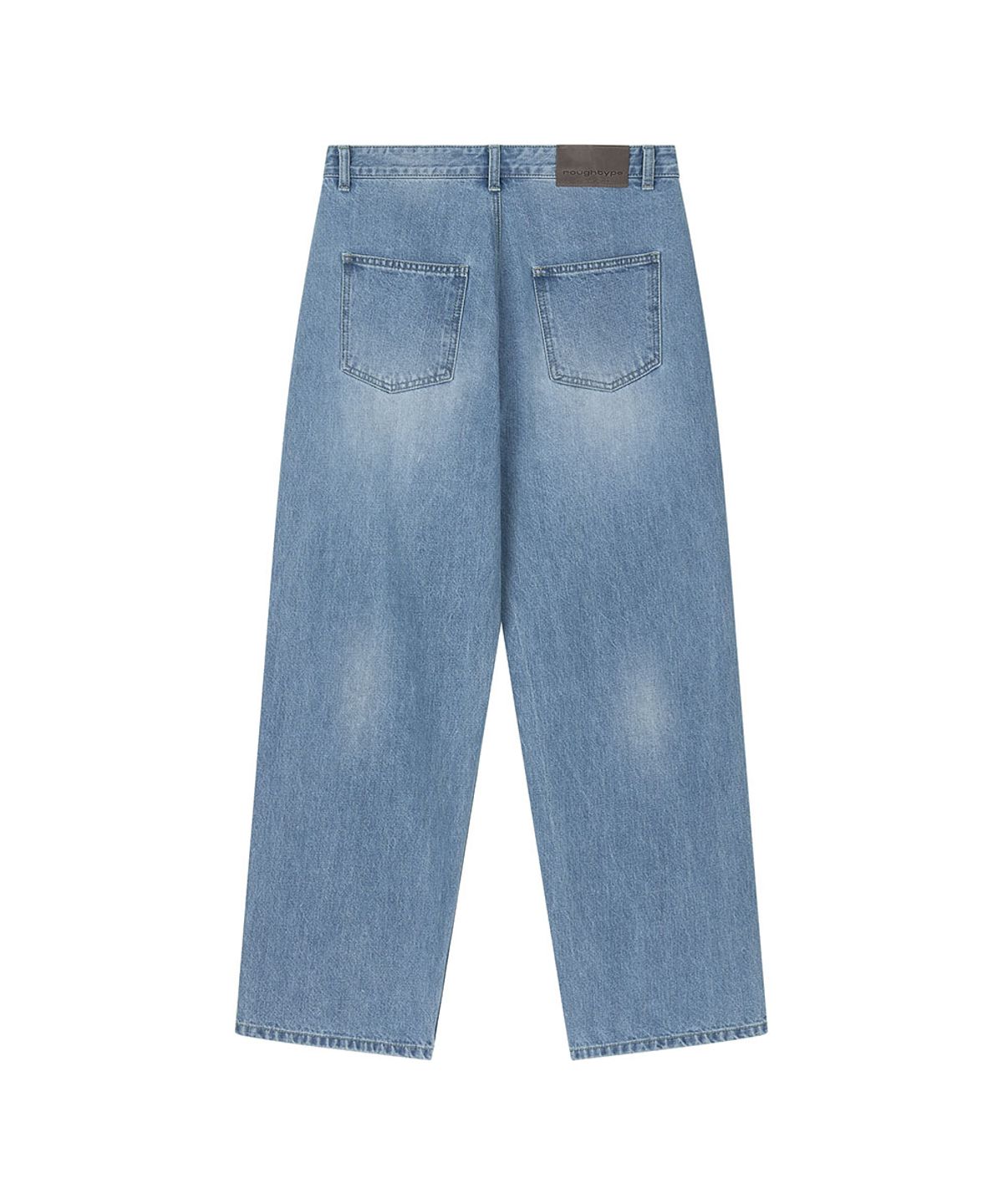 로타입(ROUGHTYPE) Classic Drop-line Denim Pants - Light blue