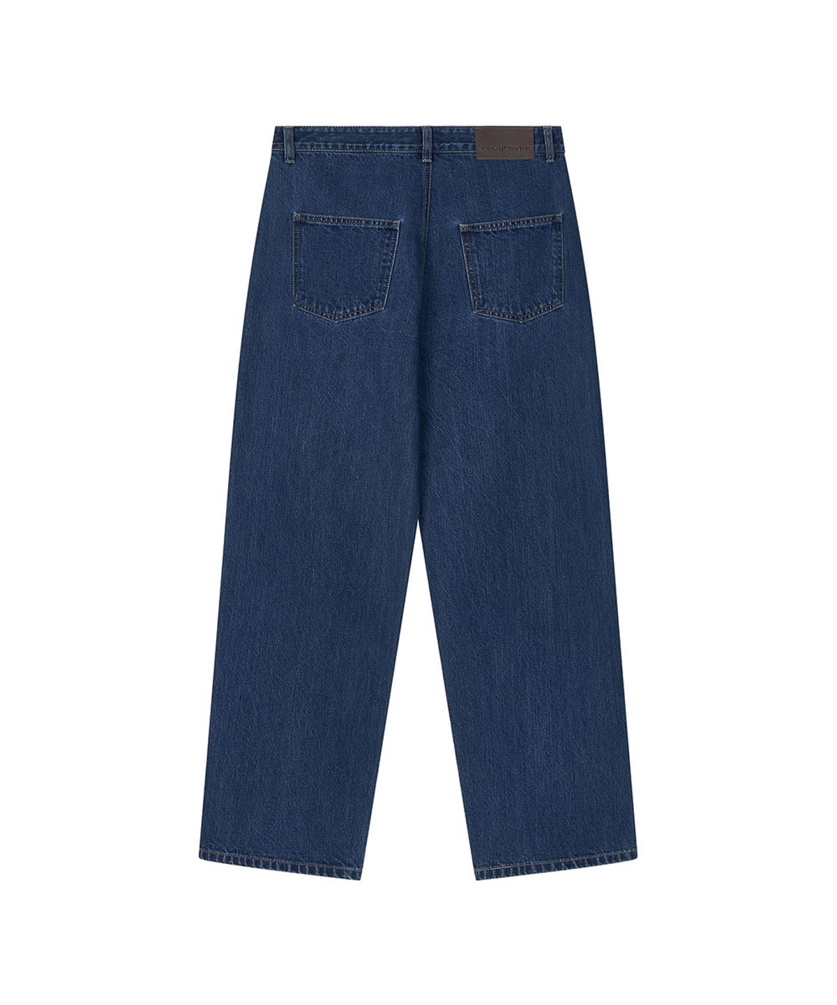 로타입(ROUGHTYPE) Classic Drop-line Denim Pants - Mid blue