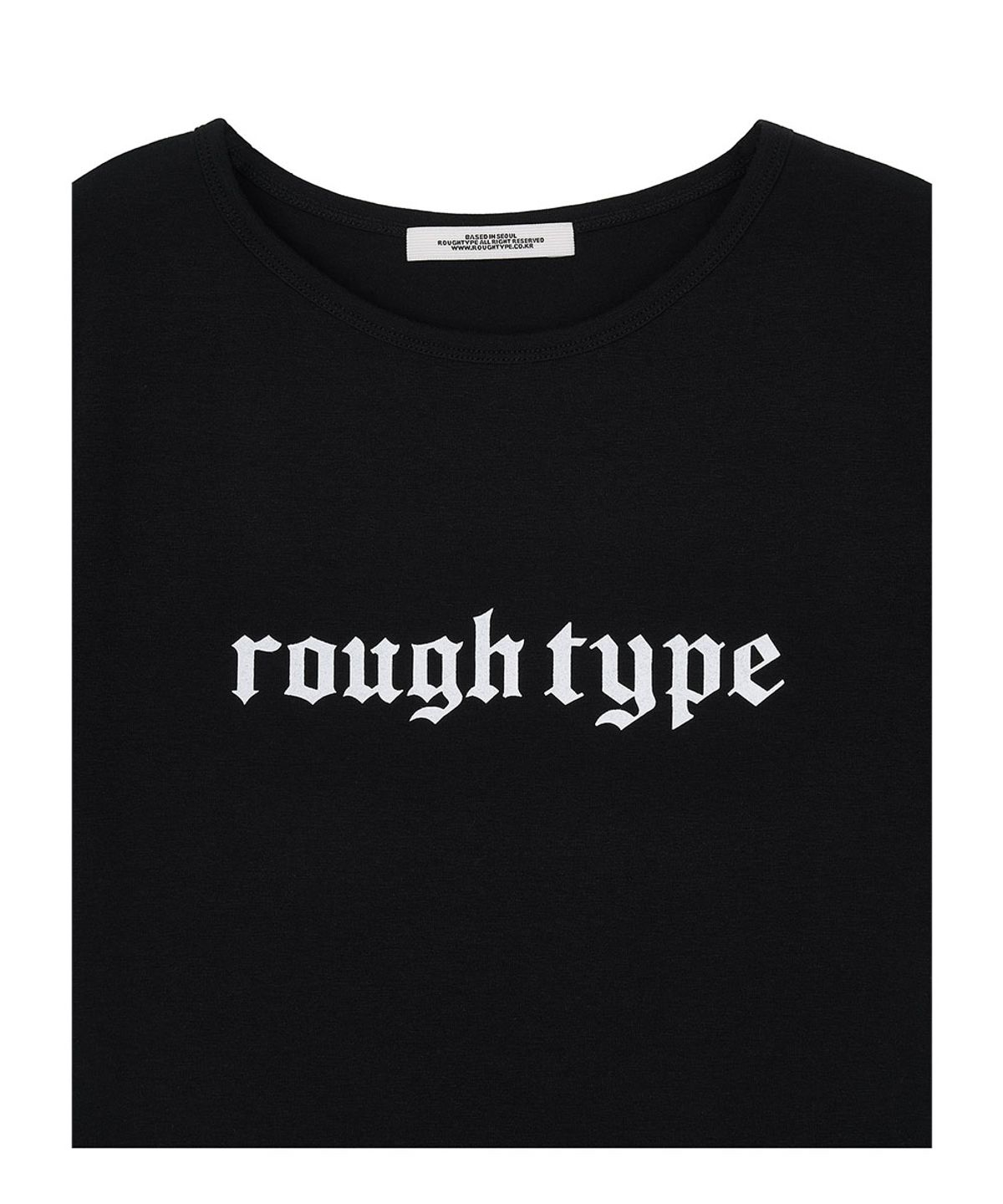 로타입(ROUGHTYPE) Slim Short-sleeved T-shirt - Black