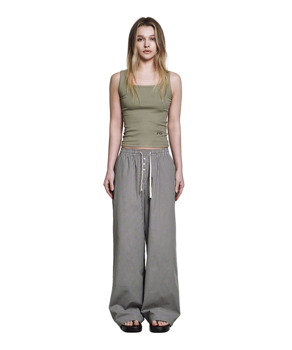 로타입(ROUGHTYPE) Basic Layered Sleeveless - Khaki