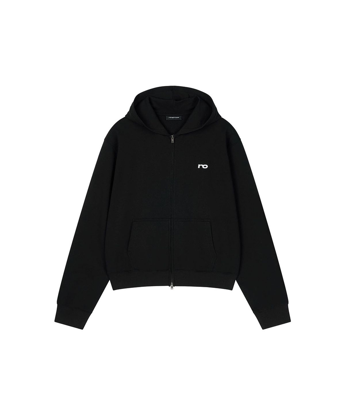 로타입(ROUGHTYPE) Low Logo Hooded Zip-Up - Black