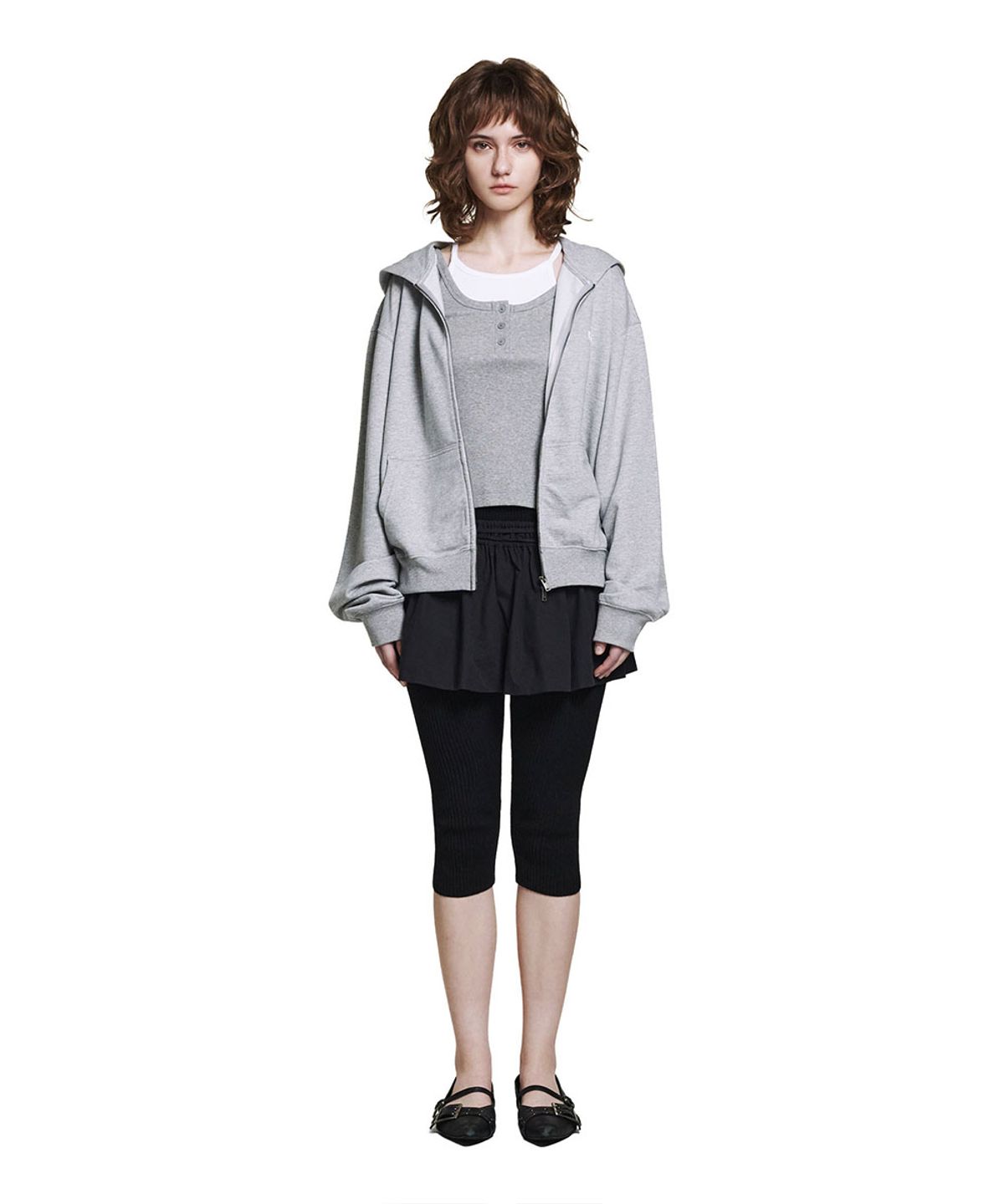 로타입(ROUGHTYPE) Low Logo Hooded Zip-Up - Gray