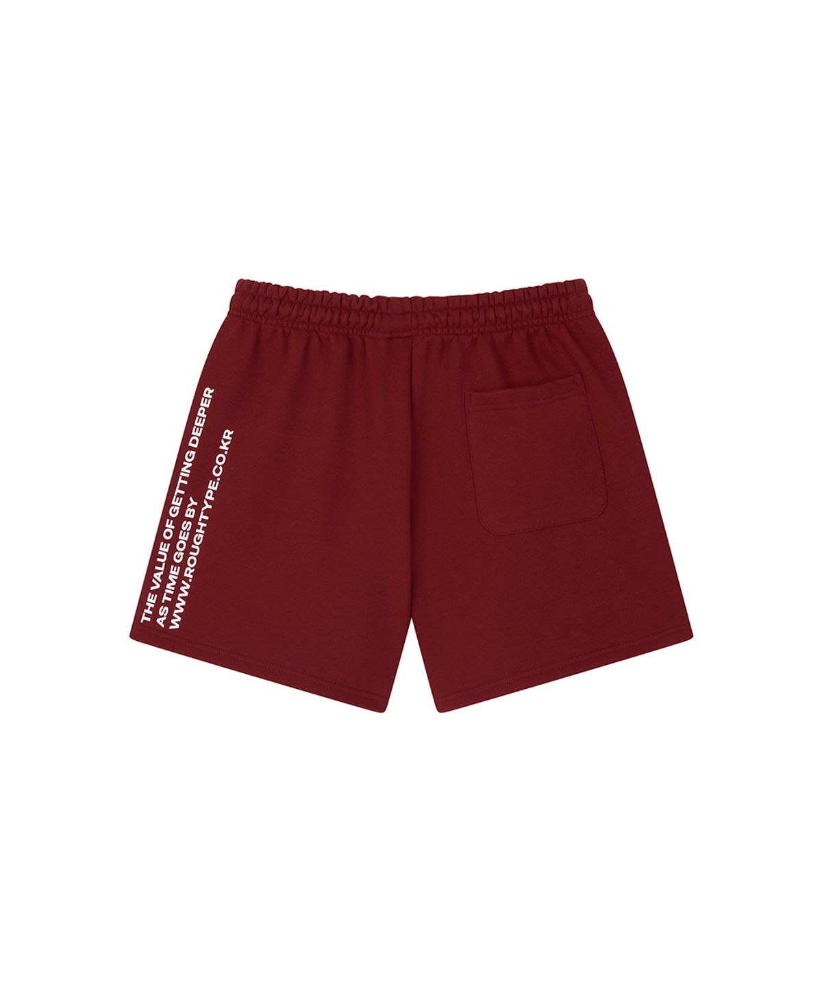 로타입(ROUGHTYPE) Mid Logo Half Sweat Pants - Wine
