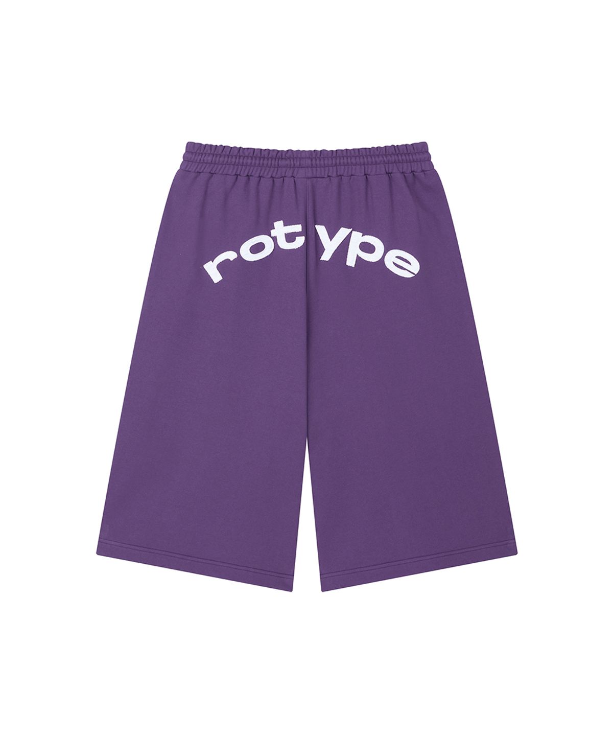 로타입(ROUGHTYPE) Overline Patch Bermuda Sweatpants - Purple